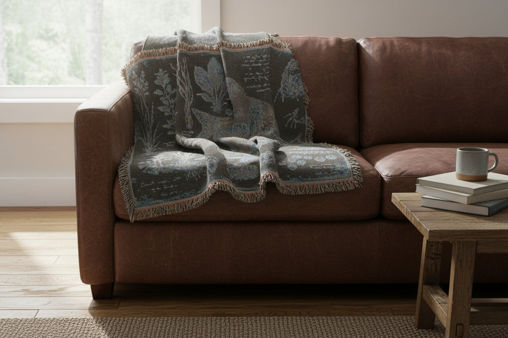 Corydora Woven Blanket – Vintage Angler Tapestry Throw